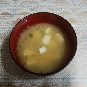 木綿豆腐の味噌汁